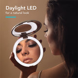 LED COMPACT MIRROR - ROSE GOLD